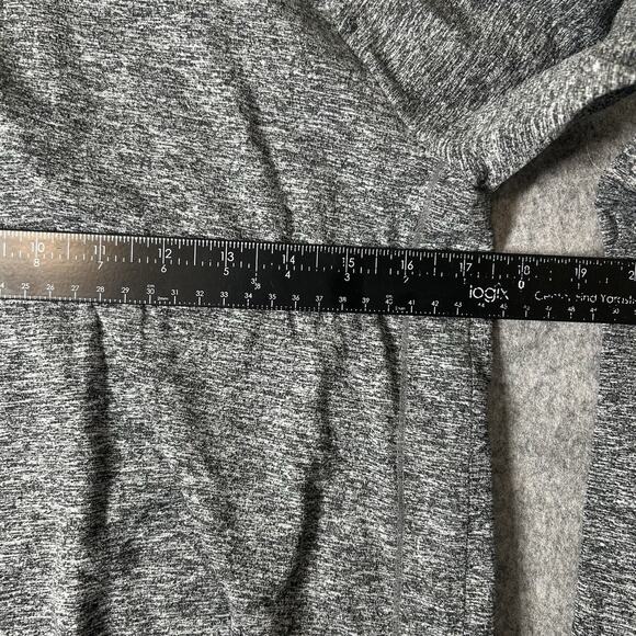 Athleta Uptempo Hoodie Sweatshirt Women’s Small Heathered Grey Thumb Holes - Picture 3 of 8